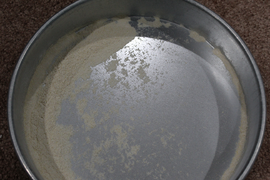 Milling sieve test result in the pan